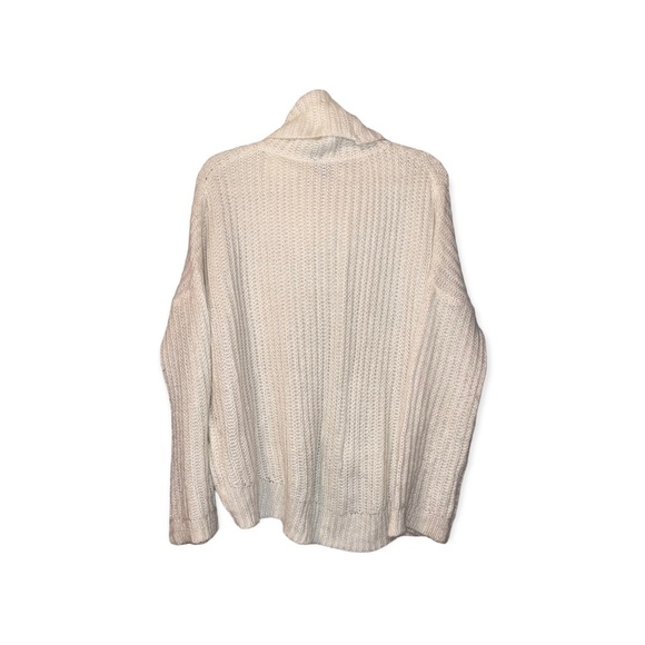 EXPRESS Ivory High Low Knit Cowl Neck Sweater M - Picture 4 of 6